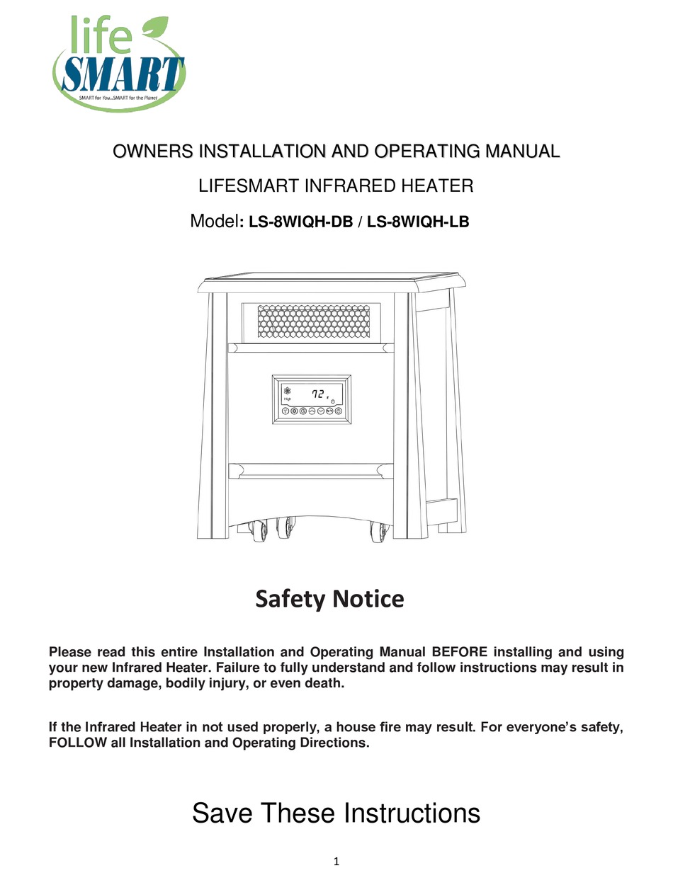 LIFE SMART LS-8WIQH-DB OWNERS INSTALLATION AND OPERATING MANUAL Pdf  Download | ManualsLib