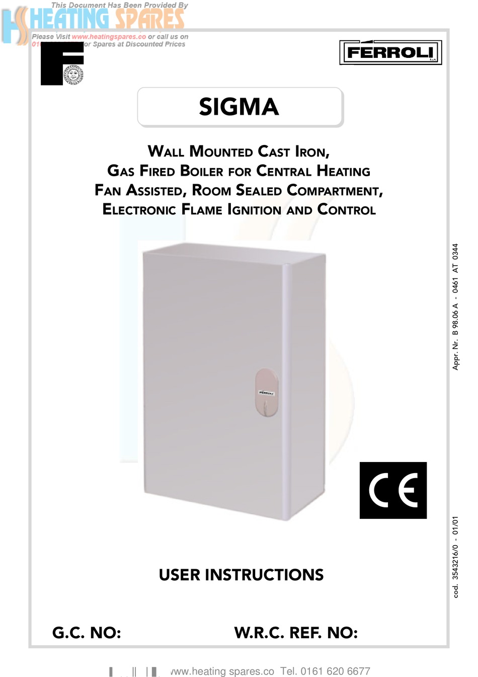 FERROLI SIGMA USER INSTRUCTIONS Pdf Download | ManualsLib