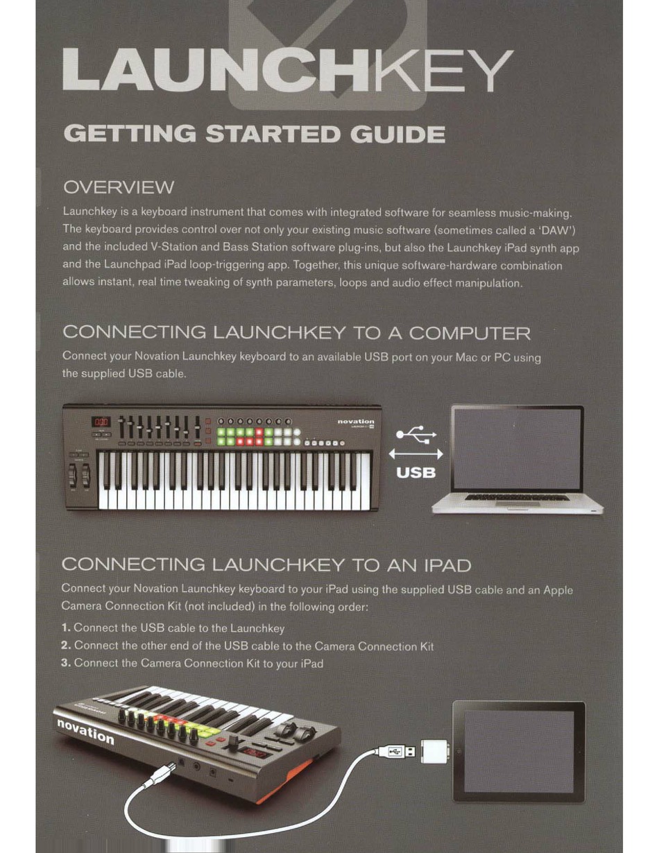 NOVATION LAUNCHKEY GETTING STARTED MANUAL Pdf Download | ManualsLib