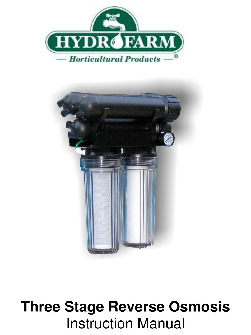 Hydrofarm Three Stage Reverse Osmosis Instruction Manual Pdf Download Manualslib 4211