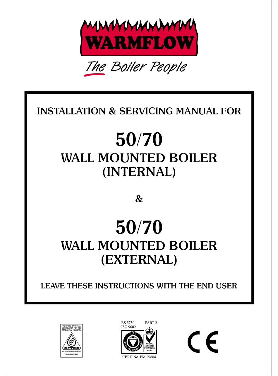 WARMFLOW 50/70 INSTALLATION u0026 SERVICING MANUAL Pdf Download | ManualsLib