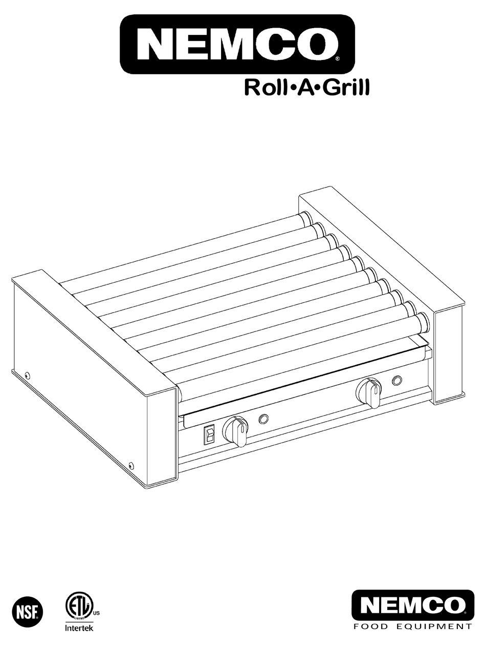 Nemco Manual Roller Grill Models 8010-8075