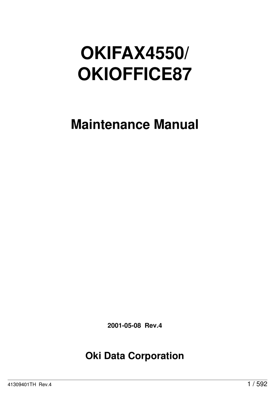 Oki Okifax Maintenance Manual Pdf Download Manualslib