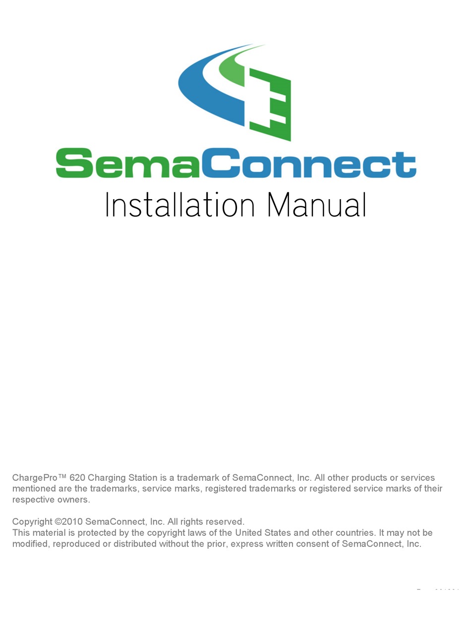 SEMACONNECT CHARGEPRO 620 INSTALLATION MANUAL Pdf Download ManualsLib
