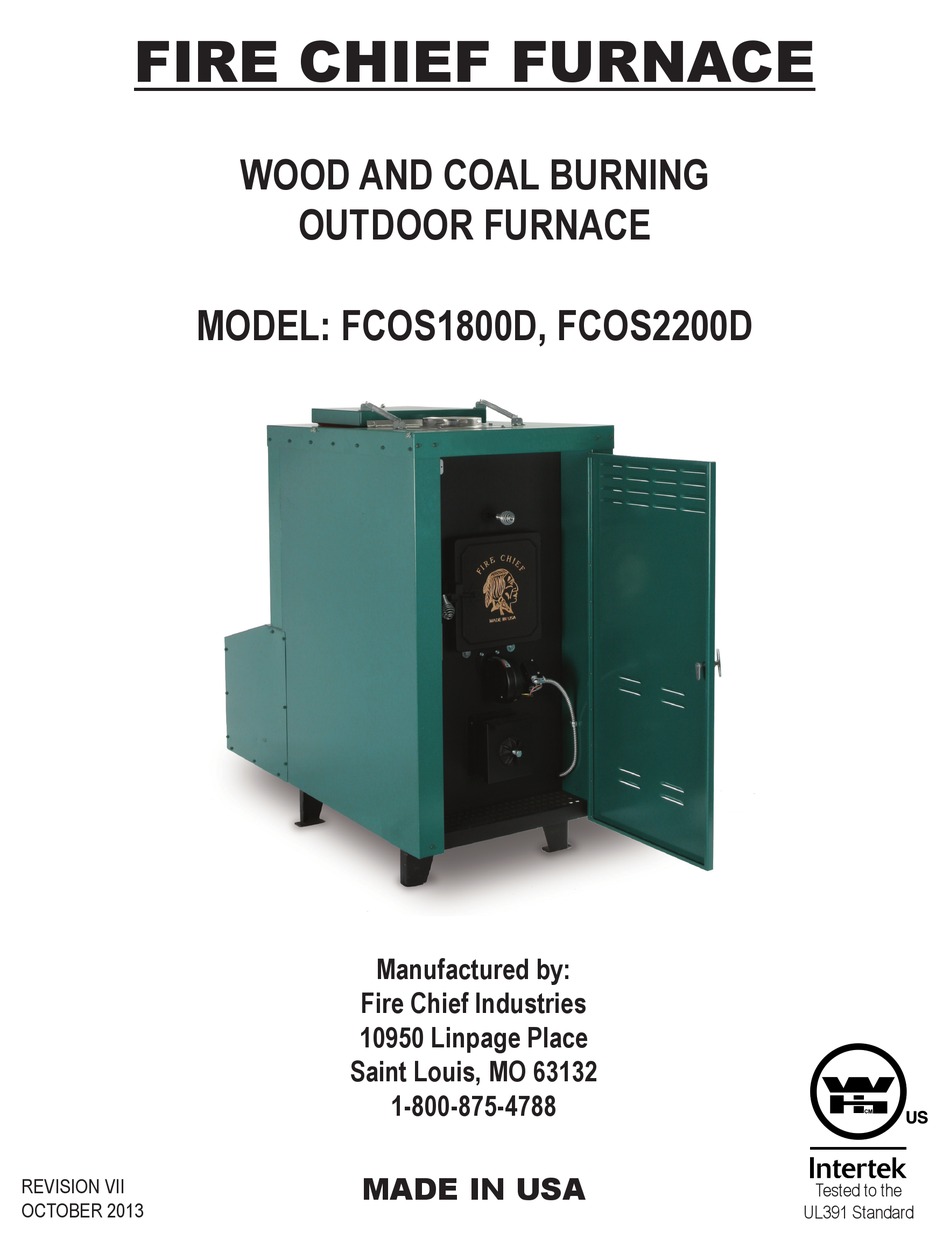 FIRE CHIEF FCOS1800D USER MANUAL Pdf Download | ManualsLib