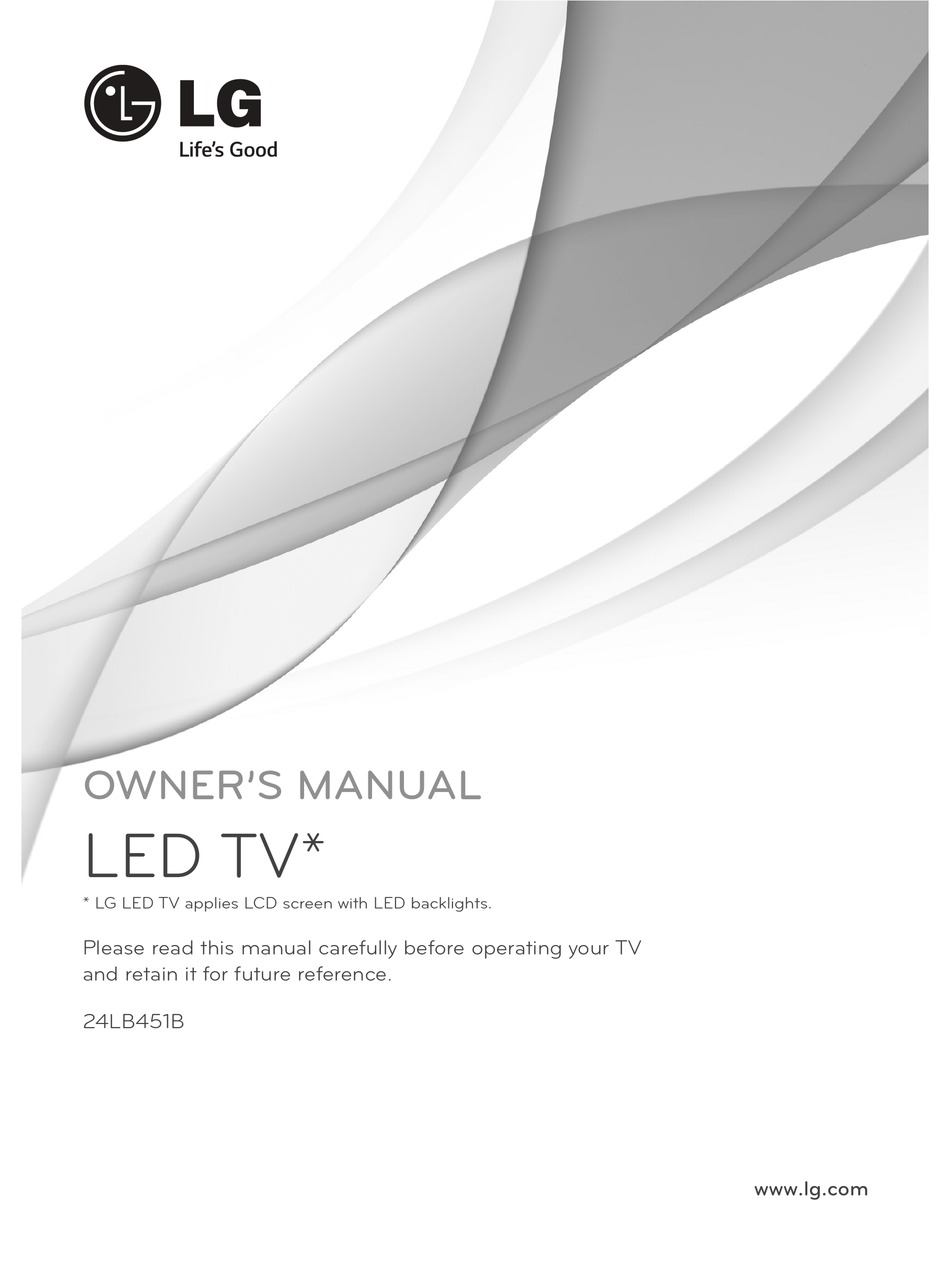 LG 24LB451B OWNER'S MANUAL Pdf Download | ManualsLib