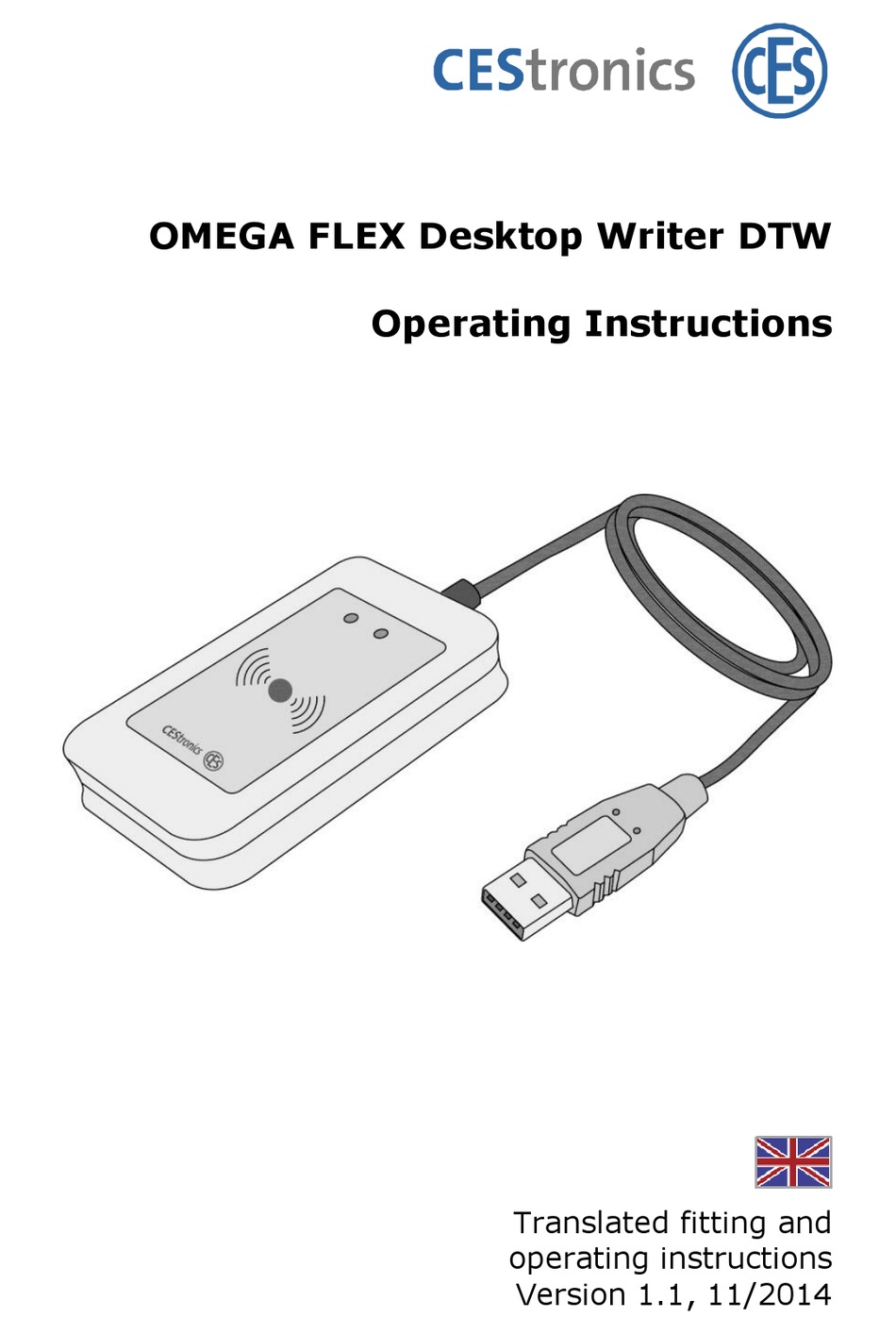 CESTRONICS OMEGA FLEX DESTOP WRITER DTW OPERATING INSTRUCTIONS MANUAL