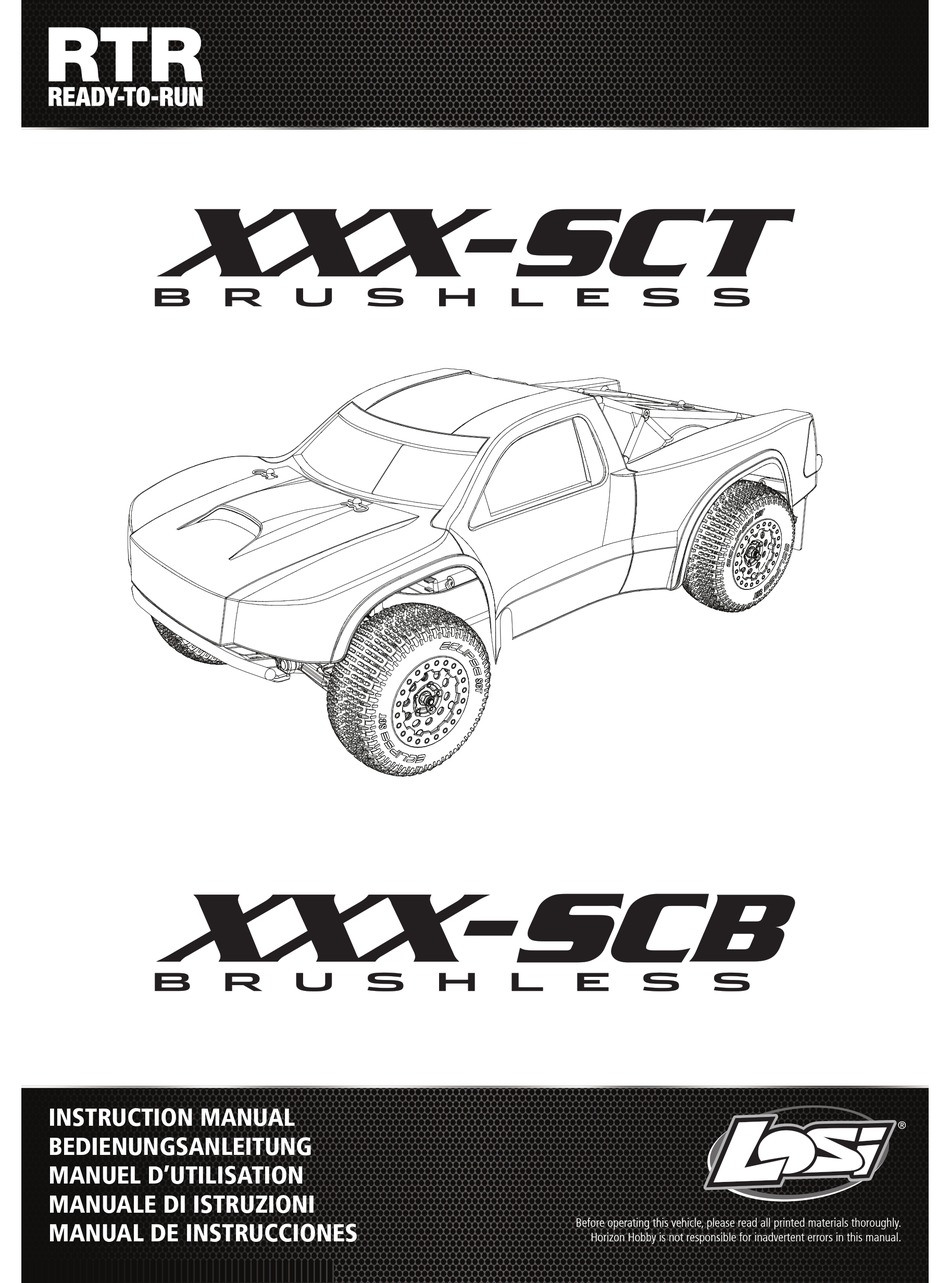 TEAM LOSI XXX-SCT INSTRUCTION MANUAL Pdf Download | ManualsLib