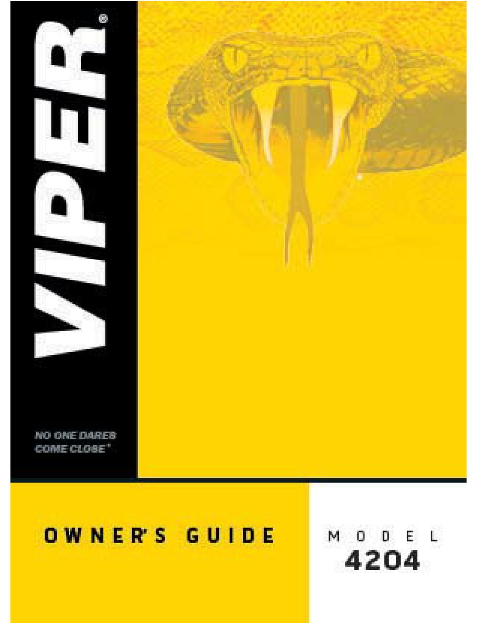VIPER 4204 OWNER'S MANUAL Pdf Download | ManualsLib