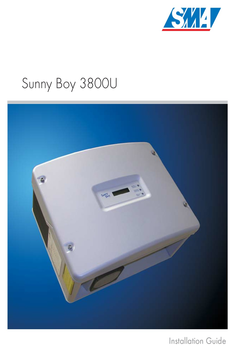 SMA SUNNY BOY 3800U INSTALLATION MANUAL Pdf Download ManualsLib