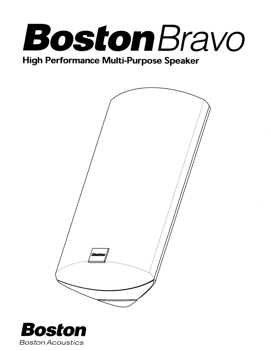 BOSTON ACOUSTICS BRAVO INSTALLATION MANUAL Pdf Download | ManualsLib