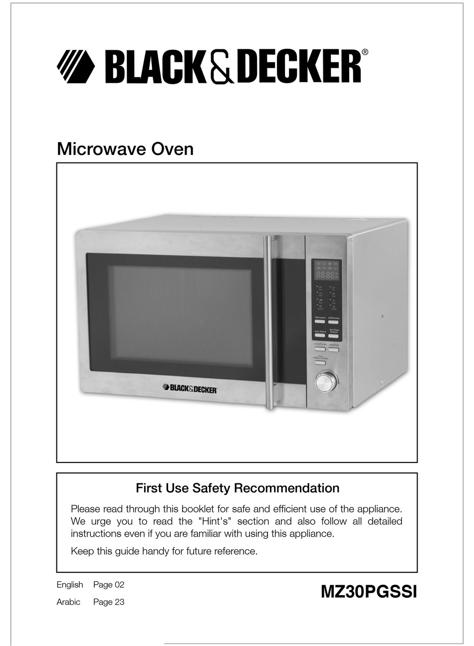 INSTRUCTION MANUAL Microwave Oven - Black & Decker