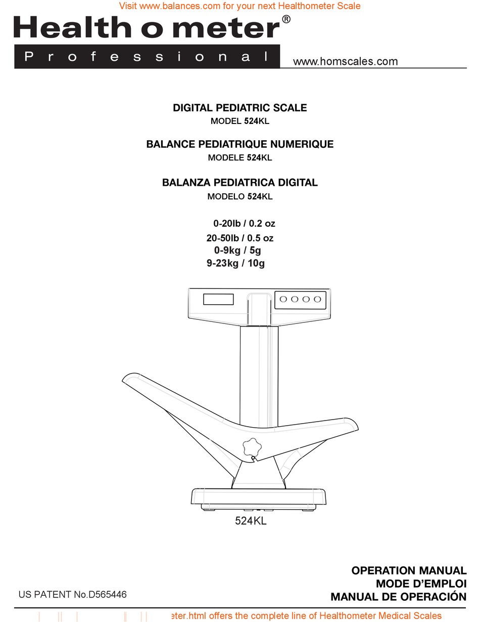 Health O Meter Digital Pediatric Seat Scale 524KL