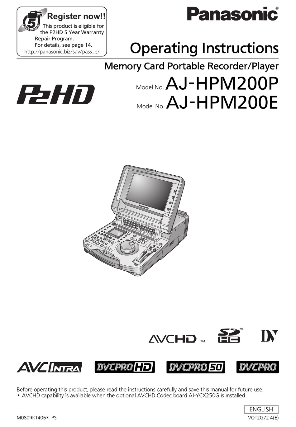 panasonic p2 card reader aj-pcs060