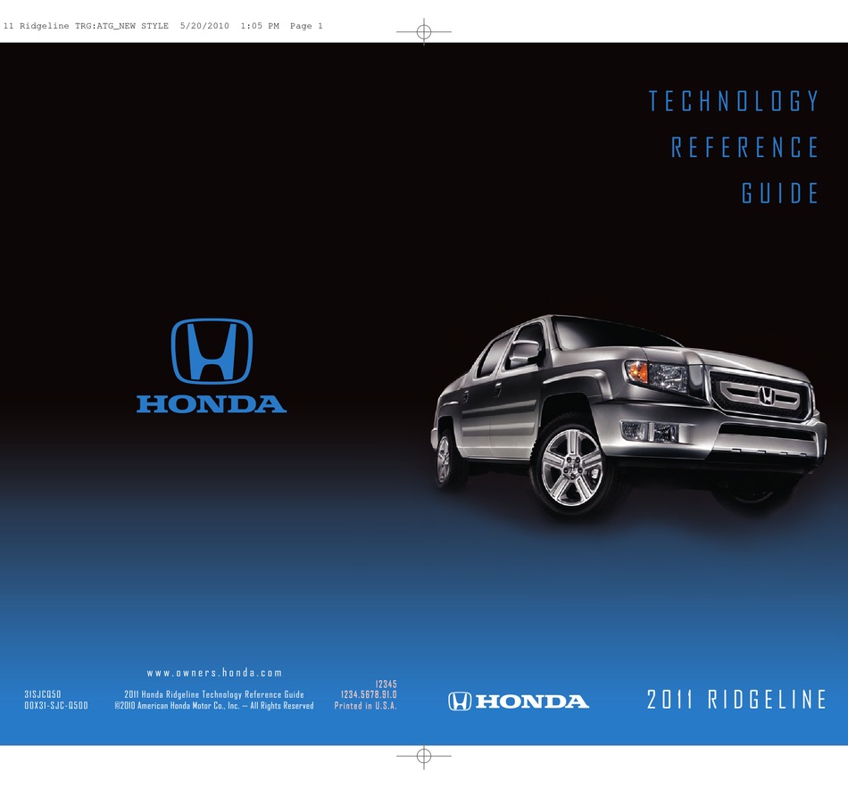 HONDA 2011 RIDGELINE TECHNOLOGY REFERENCE MANUAL Pdf Download | ManualsLib