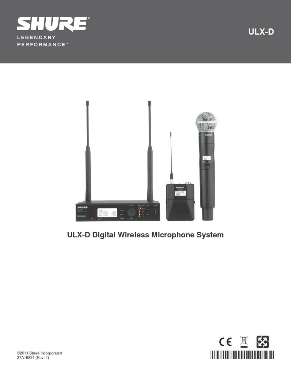 SHURE ULXD USER MANUAL Pdf Download ManualsLib