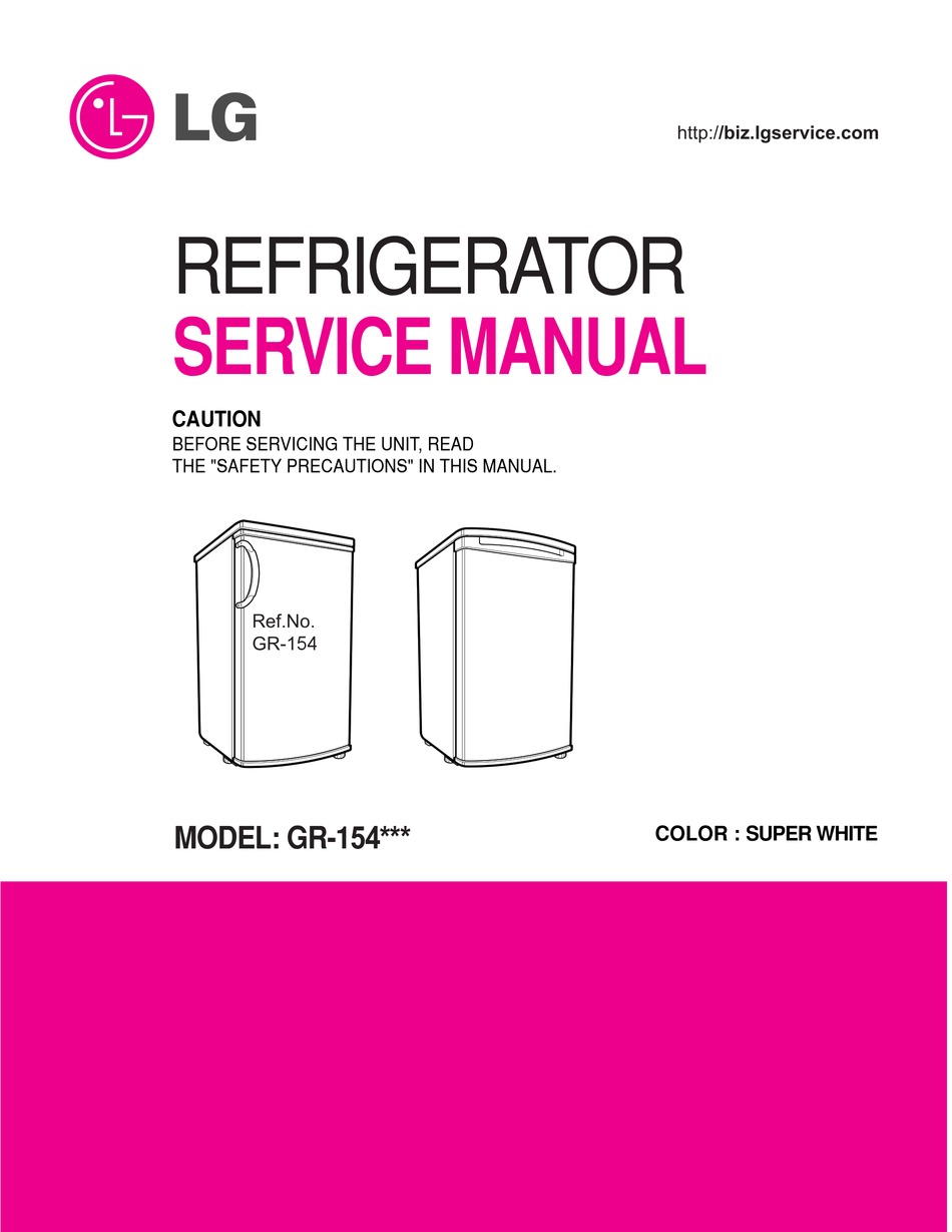 LG GR-154 SERIES SERVICE MANUAL Pdf Download | ManualsLib