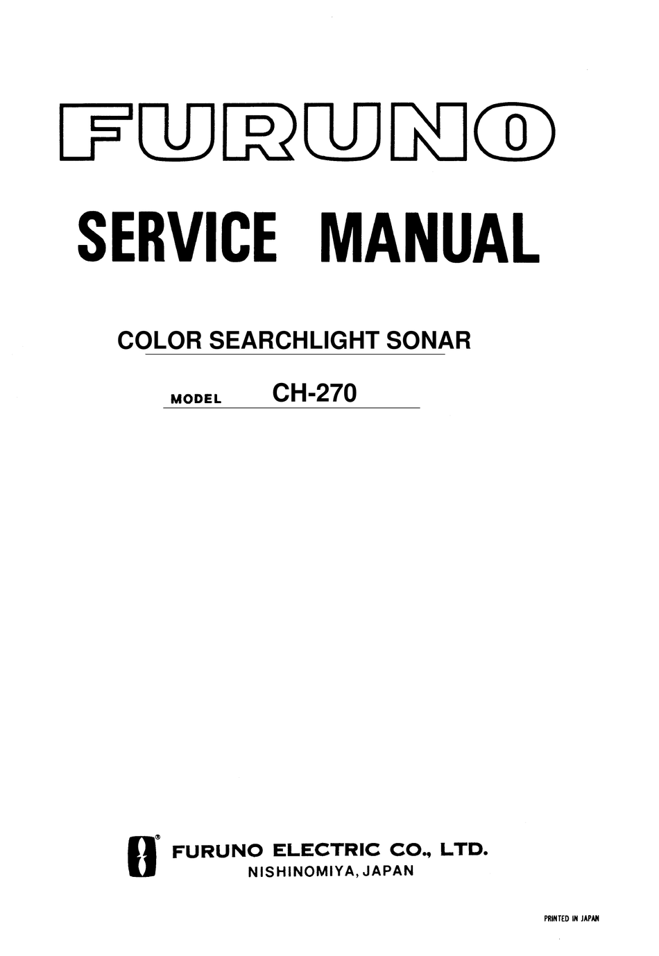 Furuno Ch 270 Service Manual Pdf Download Manualslib