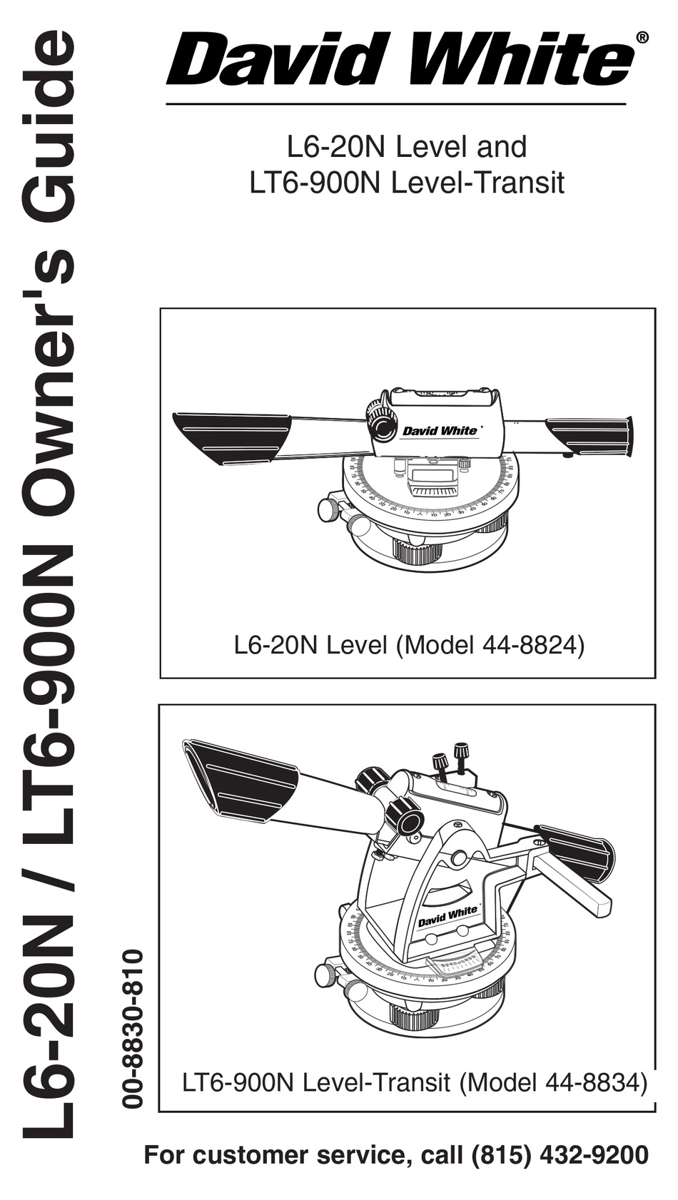 DAVID WHITE L6-20N OWNER'S MANUAL Pdf Download | ManualsLib