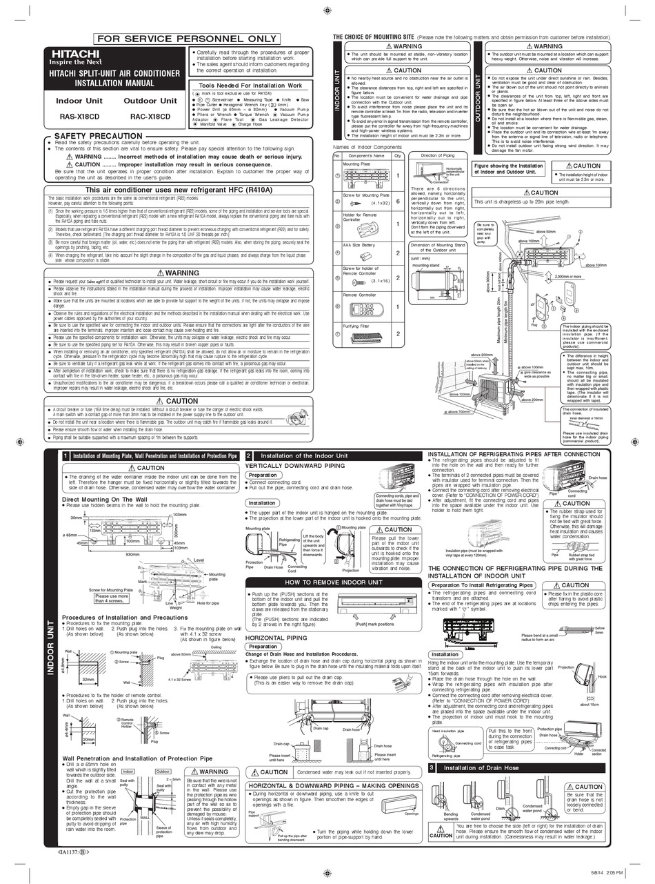 hitachi installation service