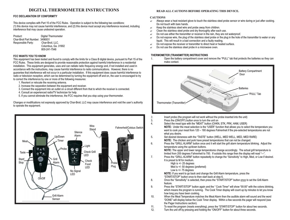CHARBROIL 3496931 INSTRUCTION MANUAL Pdf Download ManualsLib