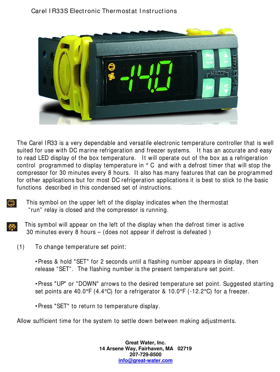 CAREL IR33S INSTRUCTIONS Pdf Download ManualsLib