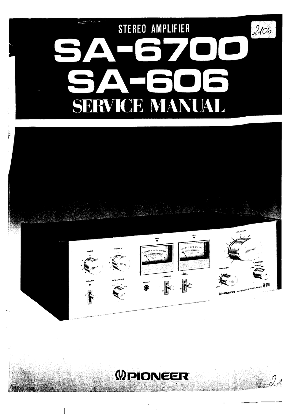 Pioneer Sa 6700 Service Manual Pdf Download Manualslib