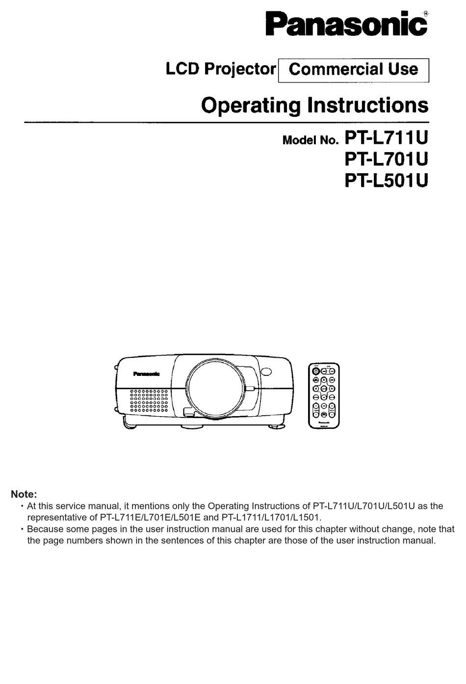 panasonic pt l711u