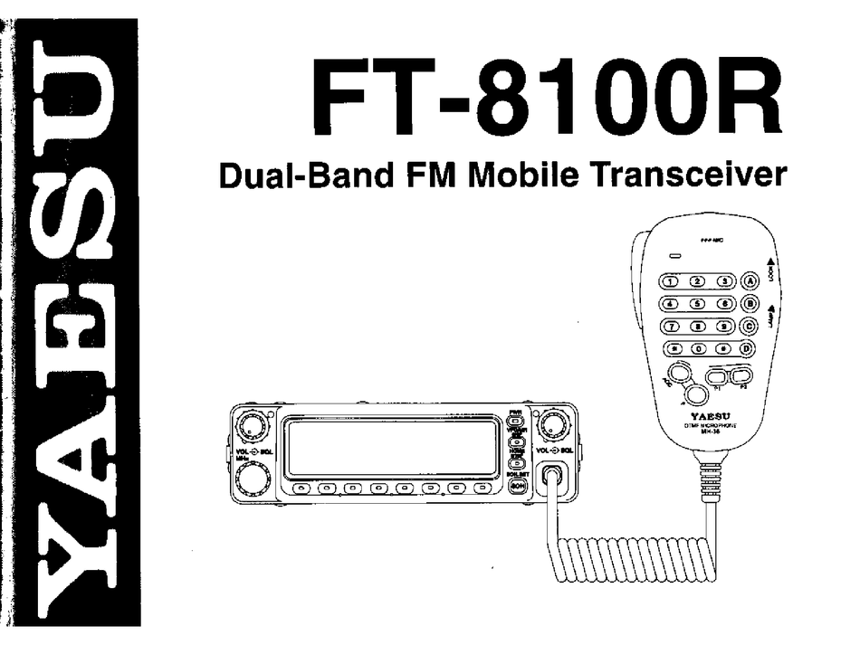 YAESU FT-8100R USER MANUAL Pdf Download | ManualsLib