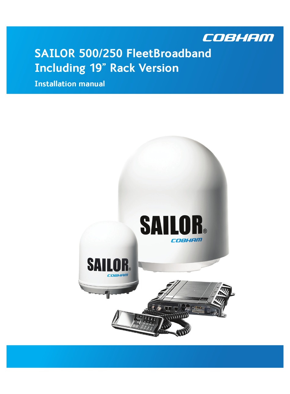 Cobham Sailor 500 Fleetbroadband Installation Manual Pdf Download Manualslib