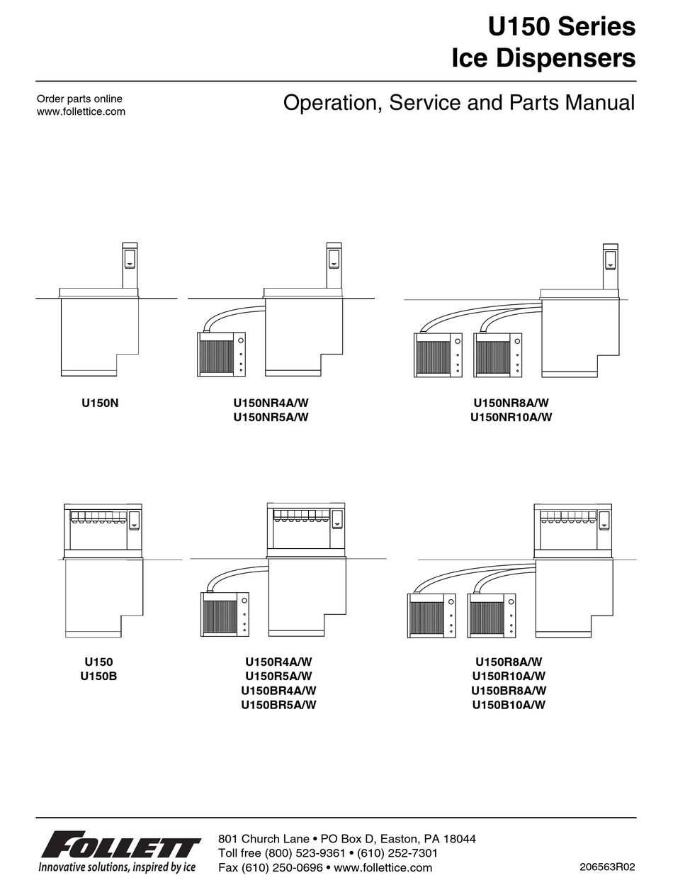 FOLLETT U150 OPERATION, SERVICE AND PARTS MANUAL Pdf Download | ManualsLib