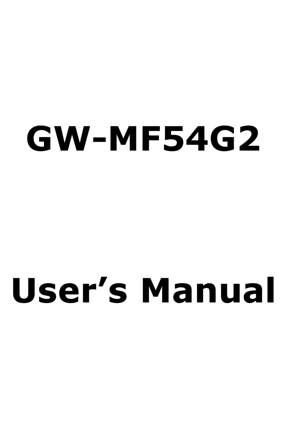 PLANEX GW-MF54G2 USER MANUAL Pdf Download | ManualsLib