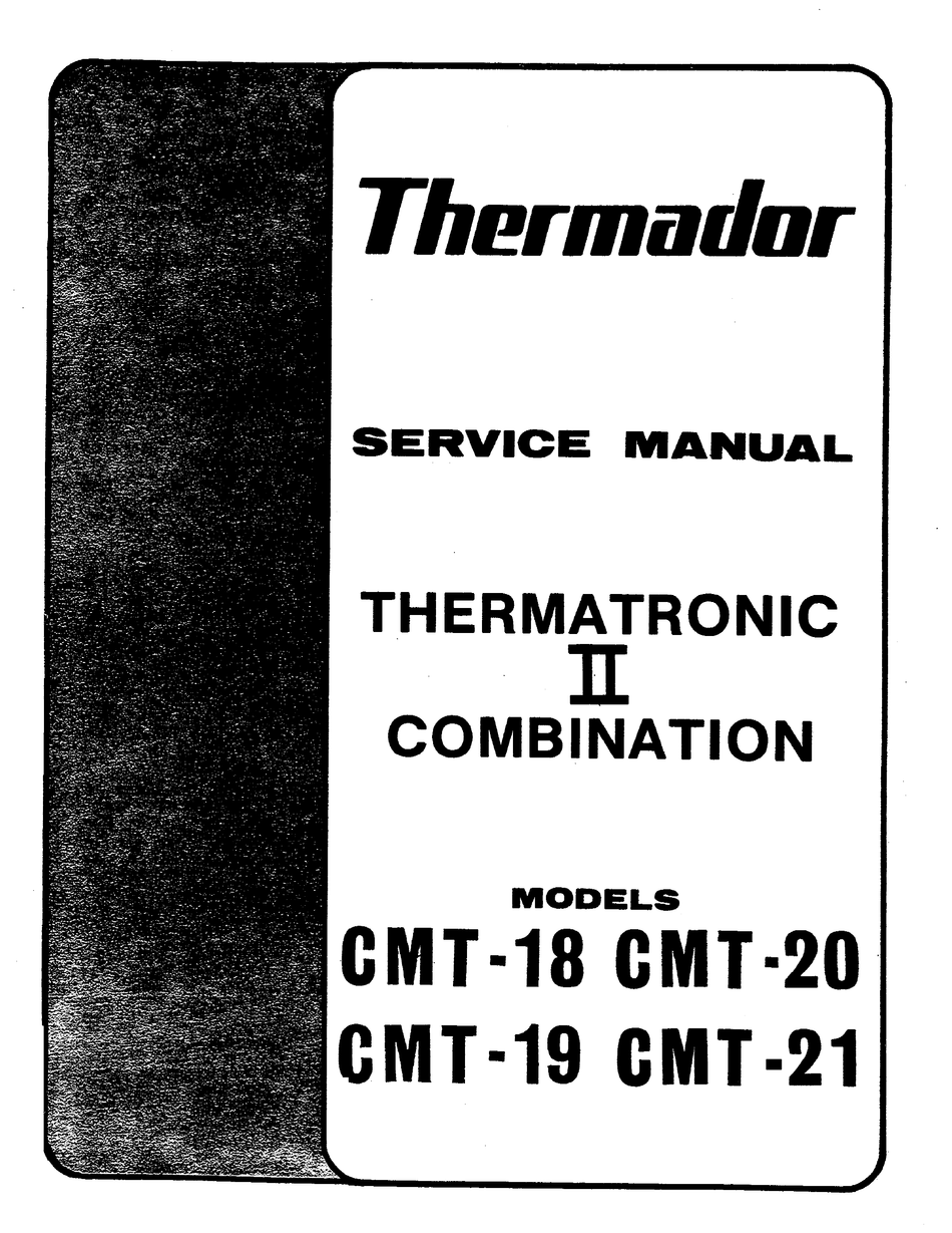 THERMADOR CMT18 SERVICE MANUAL Pdf Download ManualsLib
