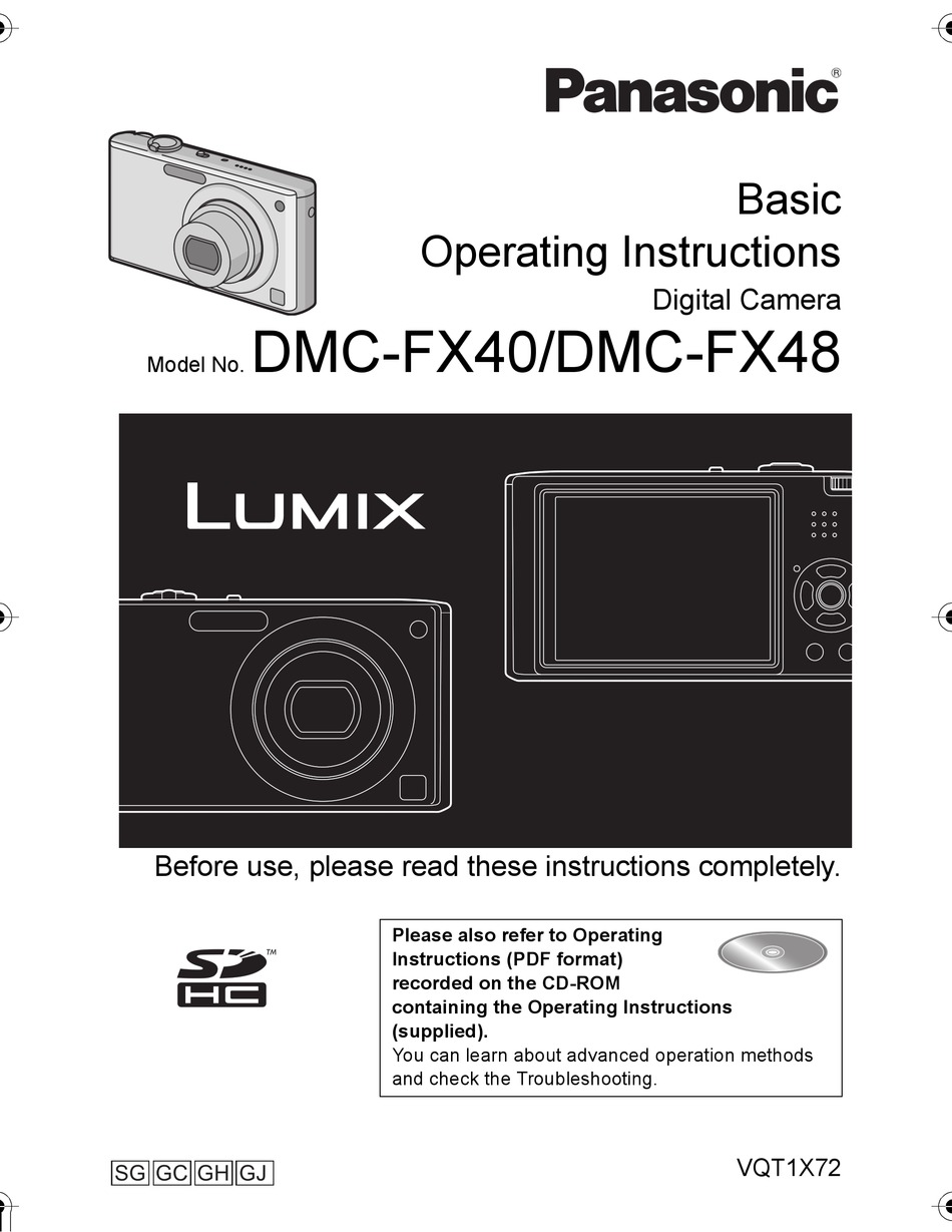 PANASONIC LUMIX DMC-FX40 BASIC OPERATING INSTRUCTIONS MANUAL Pdf Download | ManualsLib