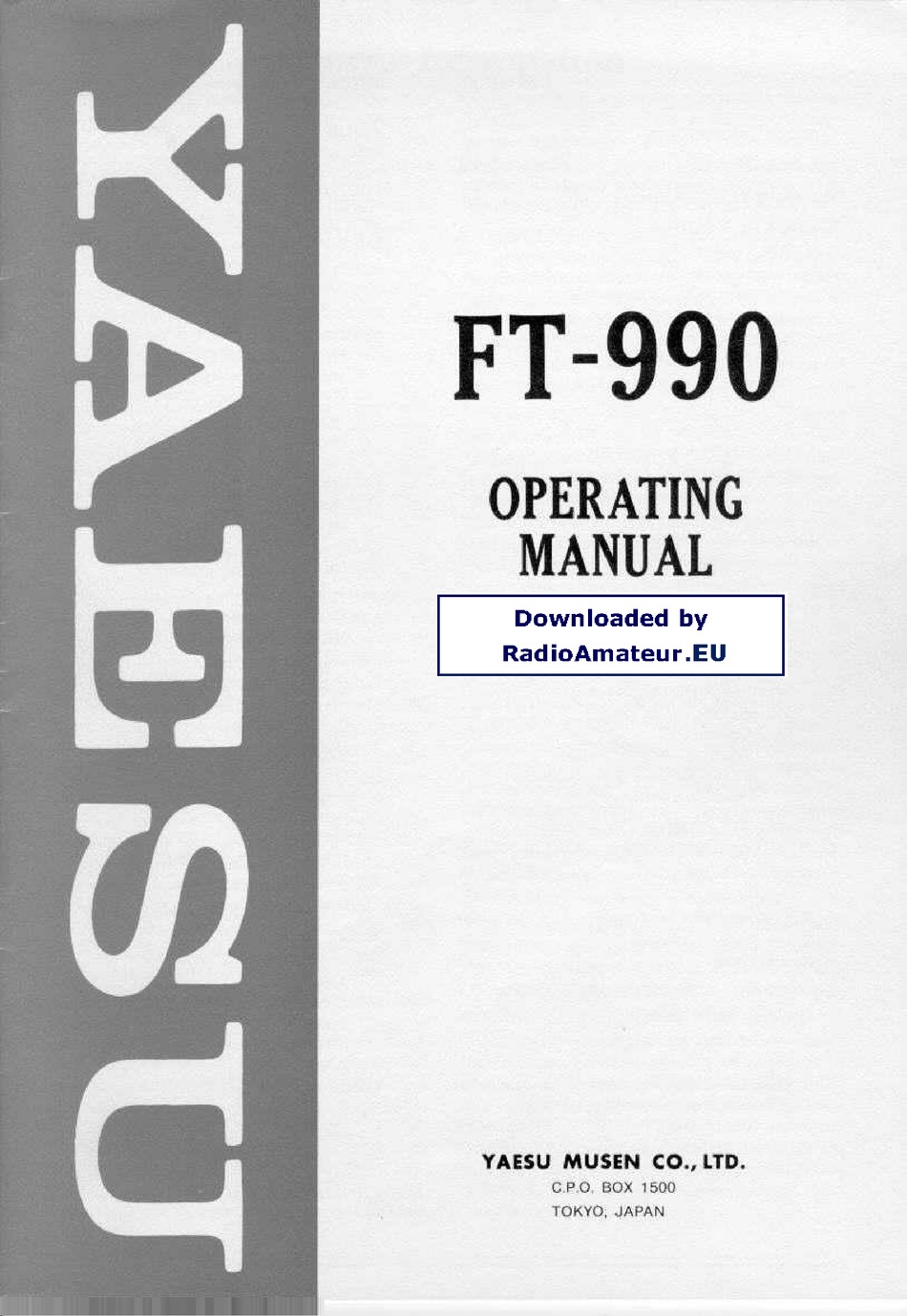 YAESU FT990 OPERATING MANUAL Pdf Download ManualsLib