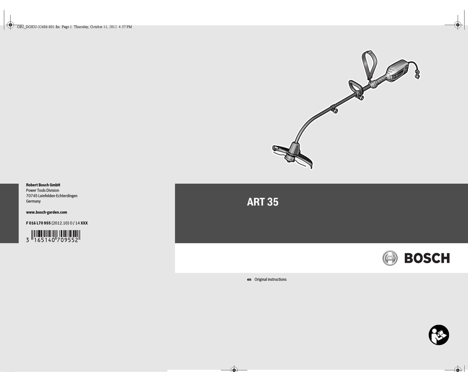 BOSCH ART 35 ORIGINAL INSTRUCTIONS MANUAL Pdf Download ManualsLib
