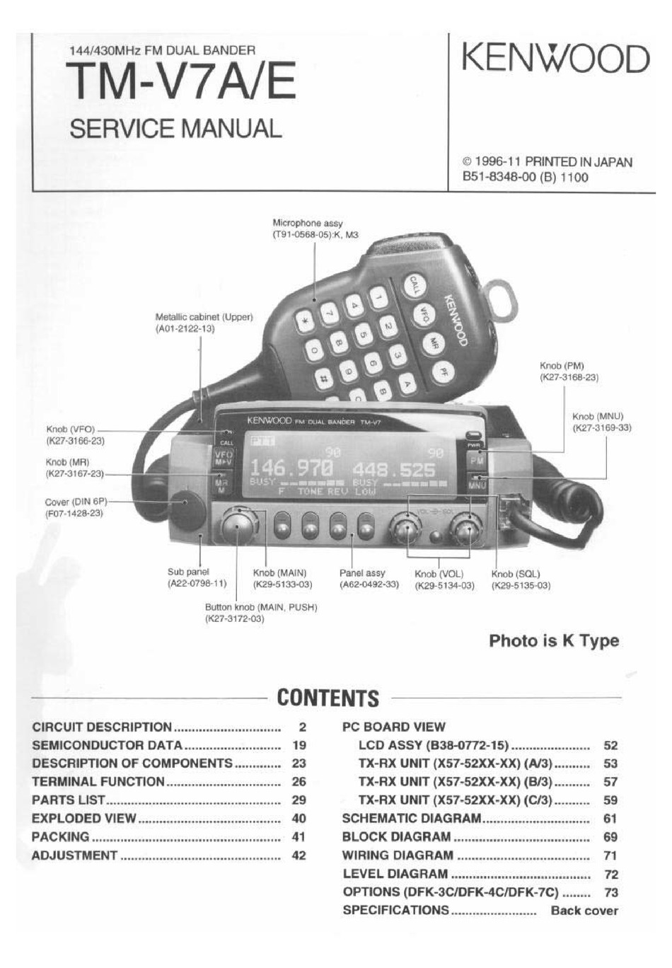 KENWOOD TM-V7A/E SERVICE MANUAL Pdf Download | ManualsLib