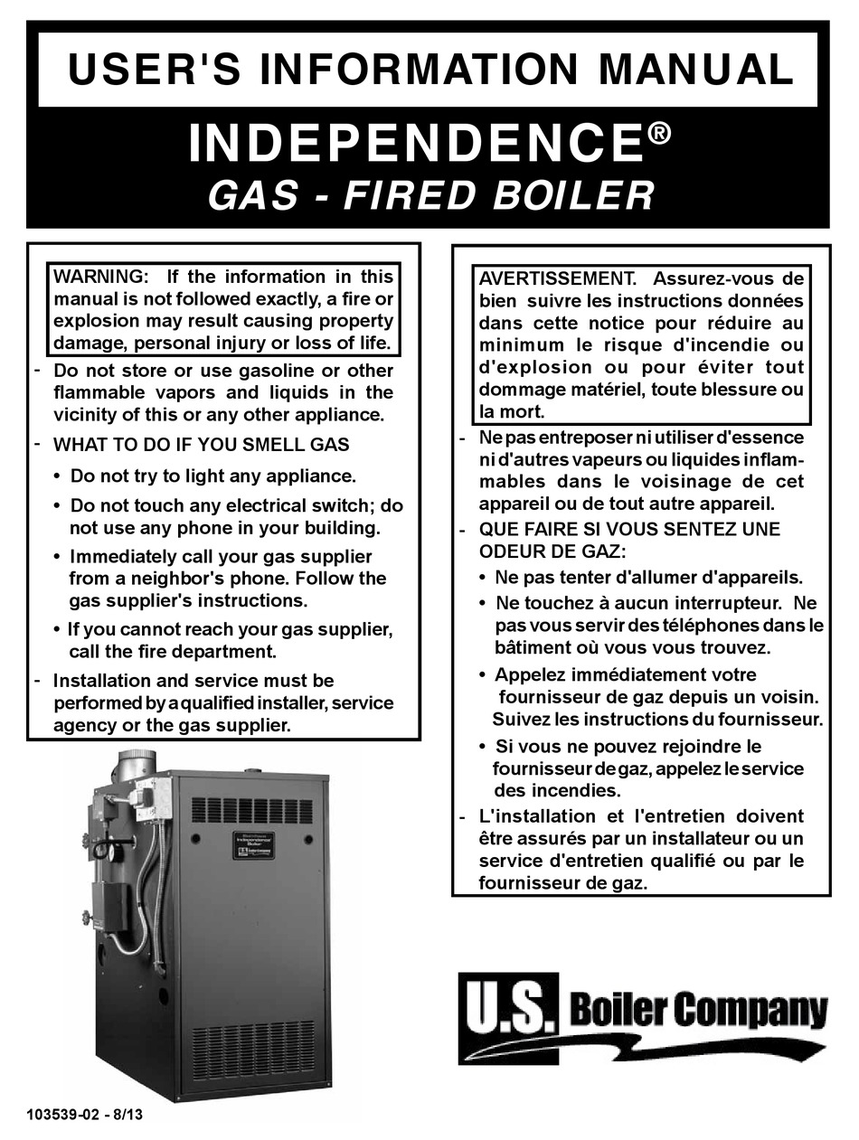 U.S. BOILER COMPANY INDEPENDENCE USER'S INFORMATION MANUAL Pdf Download