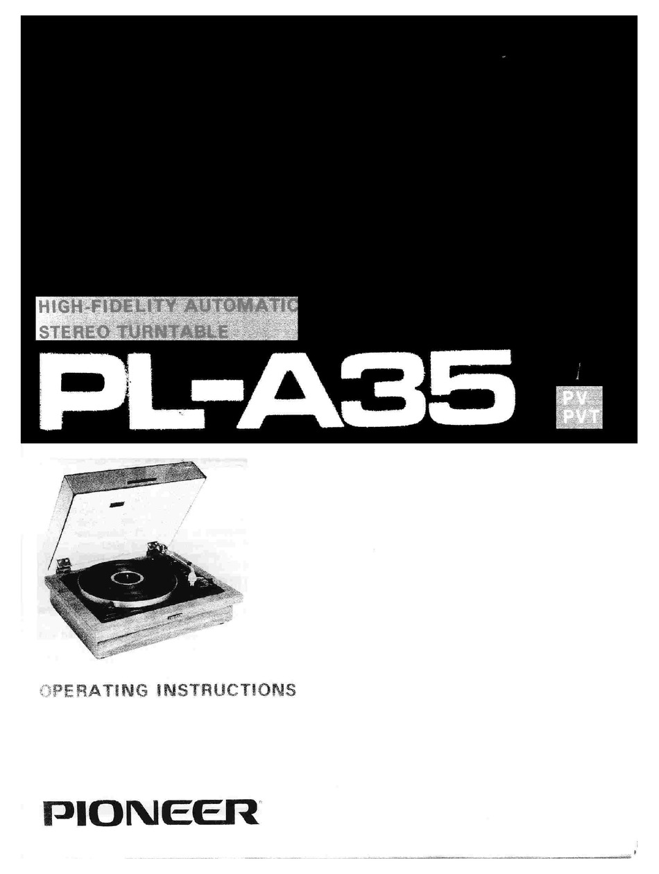 Platine vinyle Pioneer PL-A35 entièrement révisée avec garantie.
