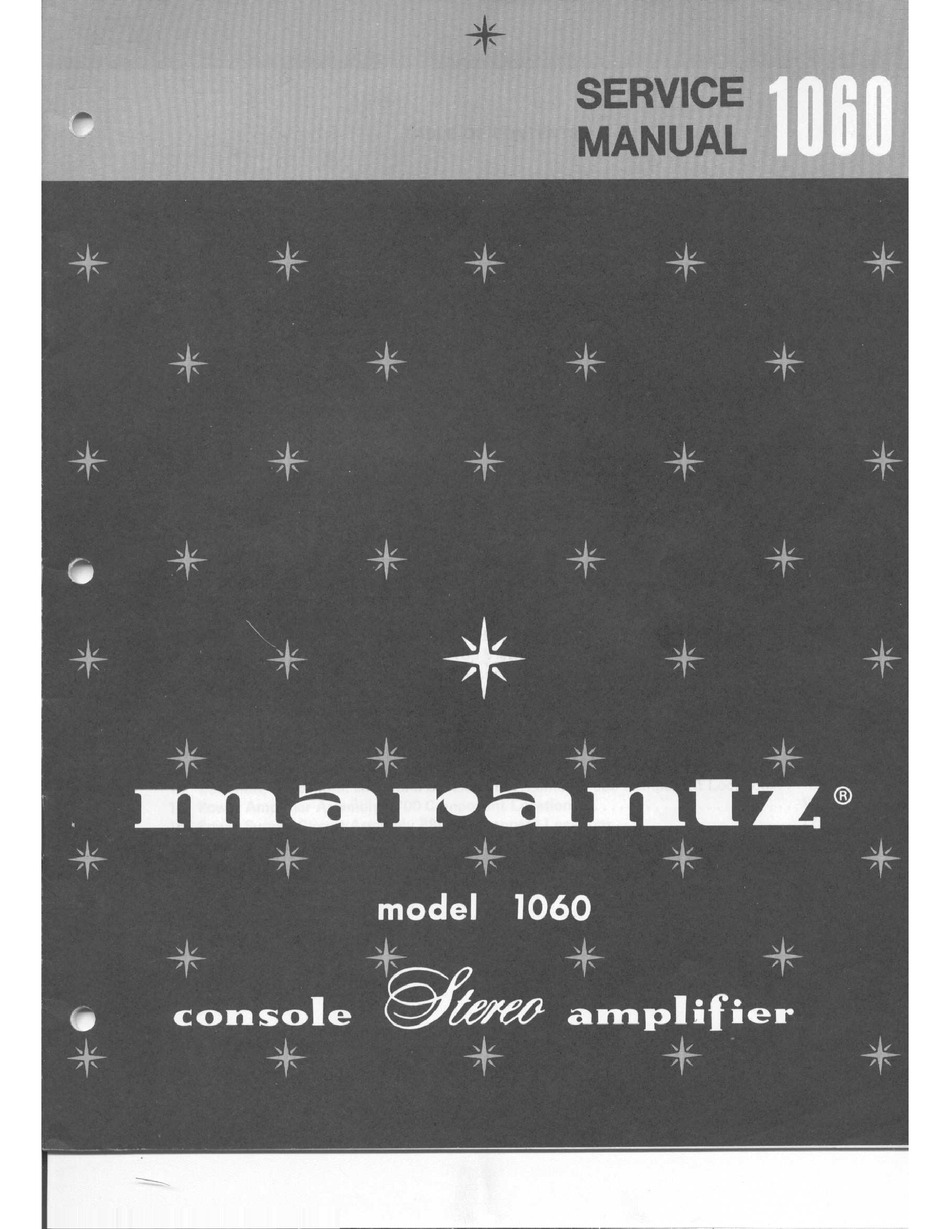 Marantz Bedienungsanleitung user owner´s manual für Model 1070 Amplifier  Copy 