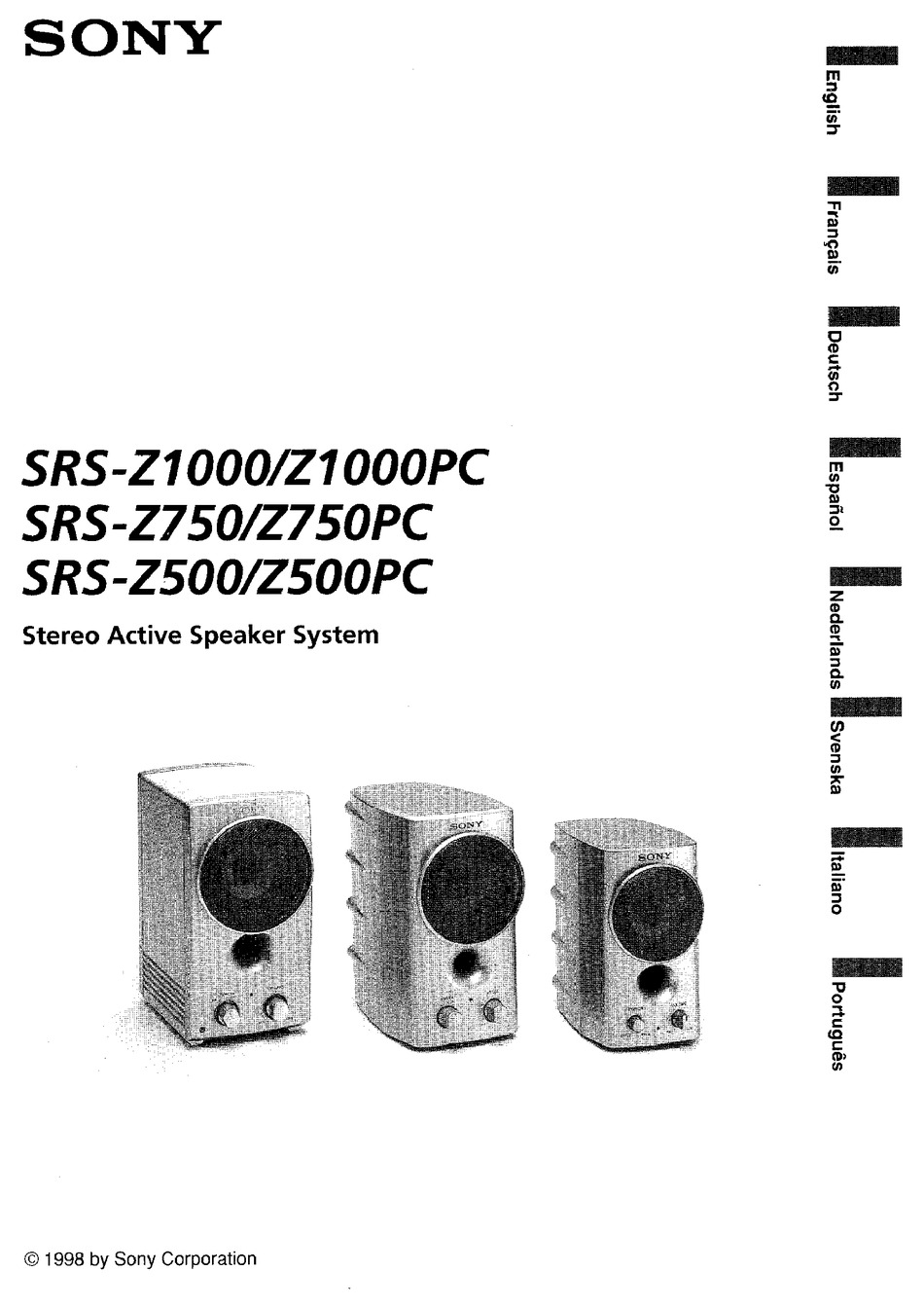 SONY SRS-Z1000 OPERATING INSTRUCTIONS MANUAL Pdf Download | ManualsLib