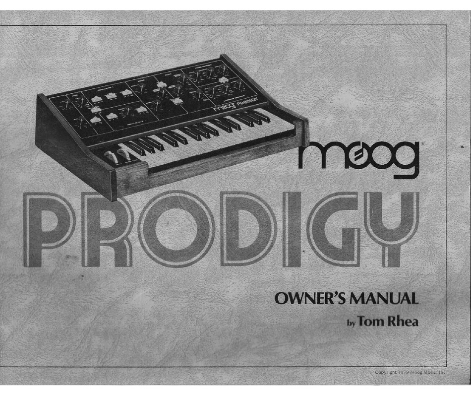 Moog Prodigy Owner S Manual Pdf Download Manualslib