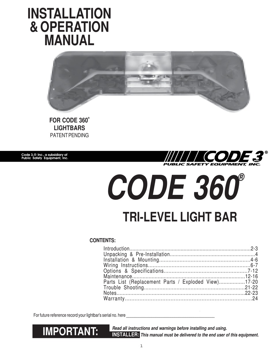 CODE 3 S17163M BAYONET BASE FAST SPEED MOTOR REFLECTOR CODE 360 LIGHT BAR NEW