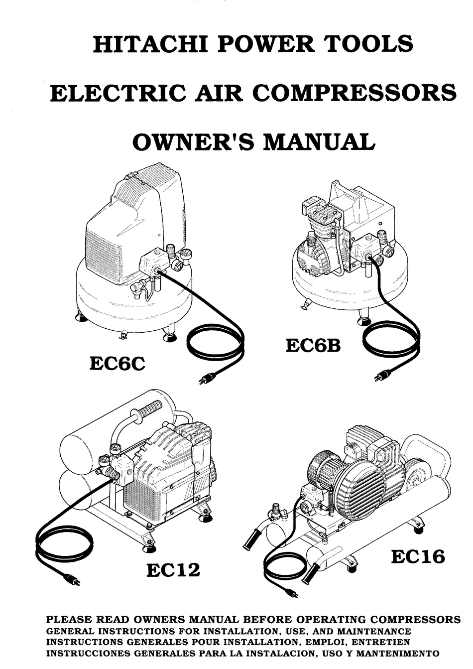 HITACHI EC6C OWNER'S MANUAL Pdf Download | ManualsLib
