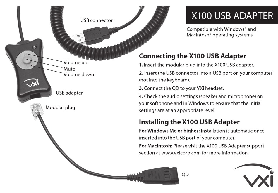 VXI X100 MANUAL Pdf Download | ManualsLib