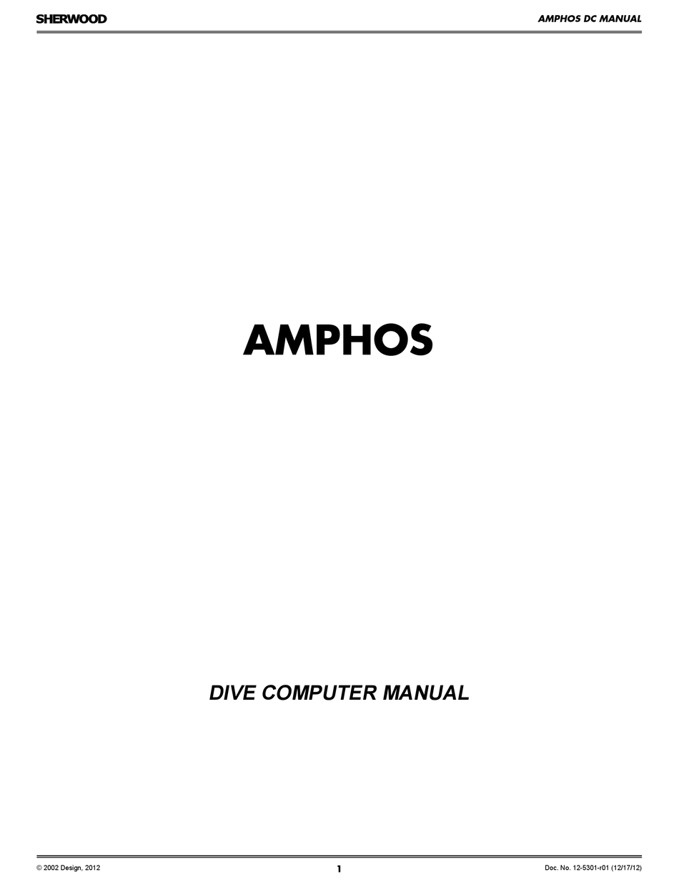 Sherwood Amphos Manual Pdf Download Manualslib