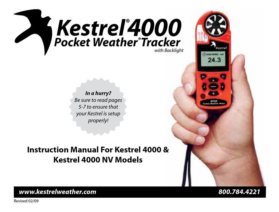 KESTREL 4000 INSTRUCTION MANUAL Pdf Download ManualsLib