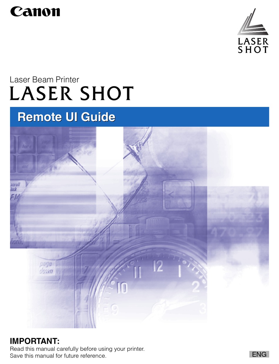 CANON LASER SHOT REMOTE UI MANUAL Pdf Download ManualsLib