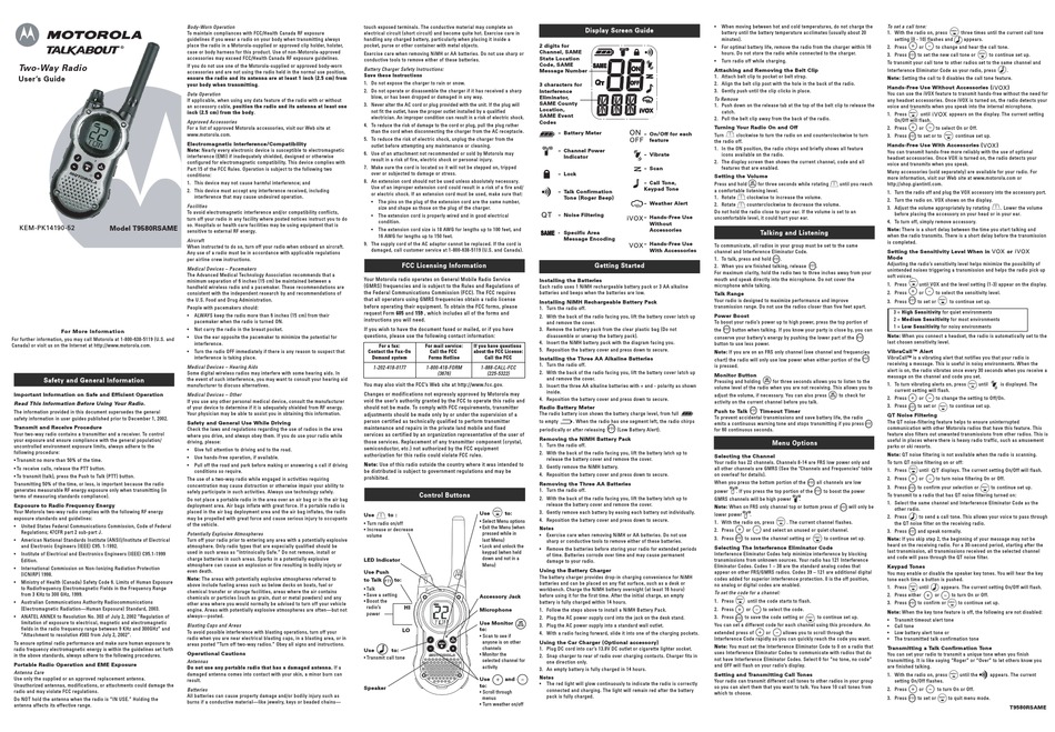 Motorola Talkabout T Rsame User Manual Pdf Download Manualslib