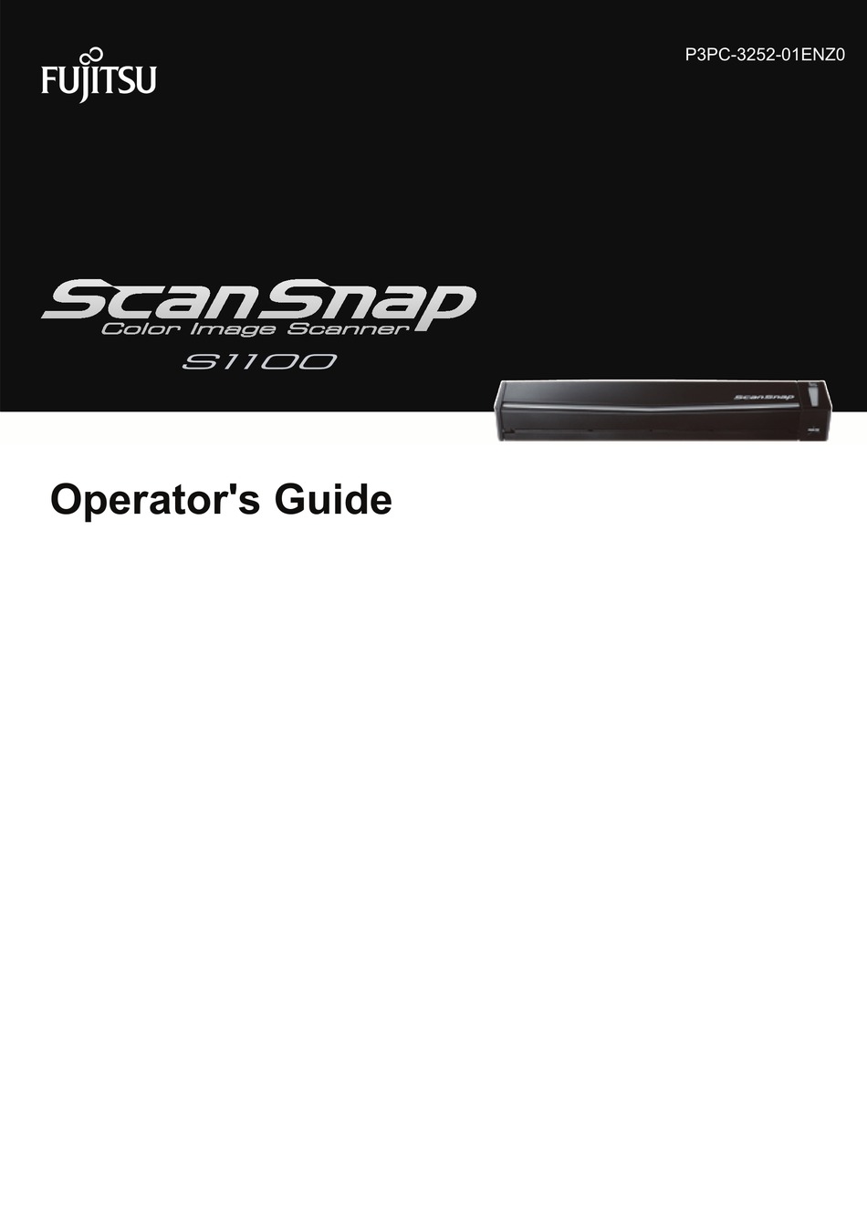 FUJITSU SCANSNAP S1100 OPERATOR'S MANUAL Pdf Download | ManualsLib